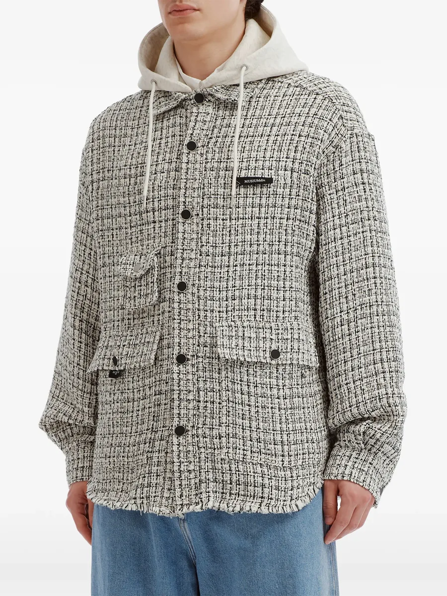 tweed-effect hooded jacket 3