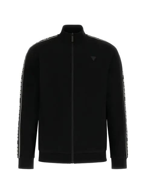 logo-tape zip-up jacket
