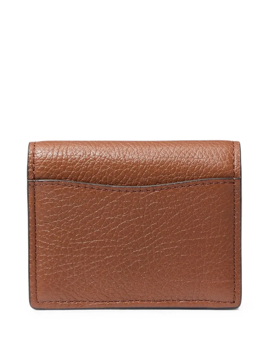 logo-plaque pebbled leather wallet 2