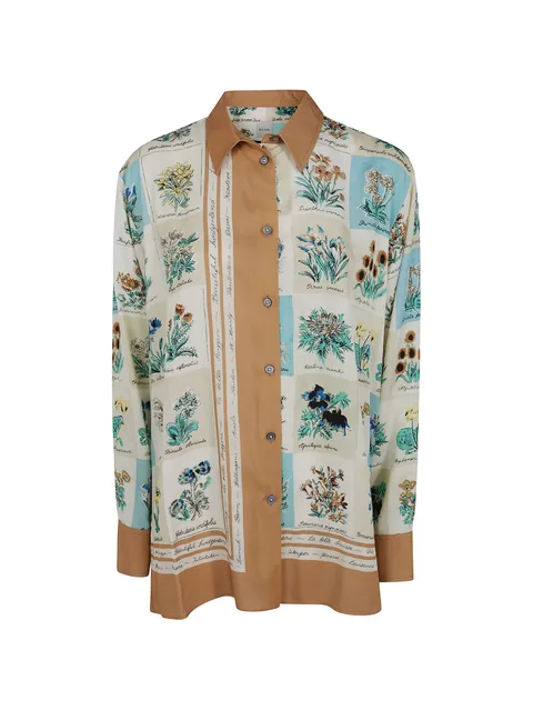 'Floral Scarf' print shirt