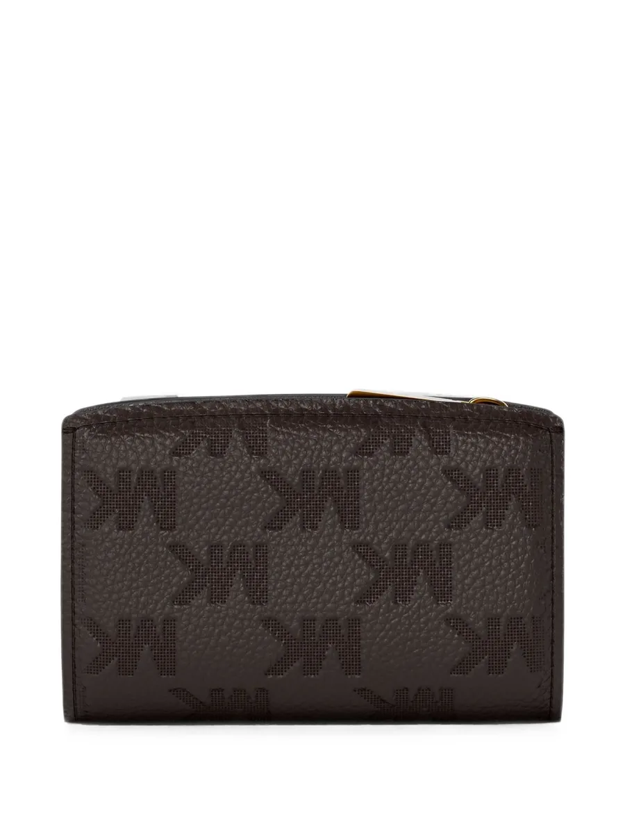 logo-embossed pebbled leather wallet 2