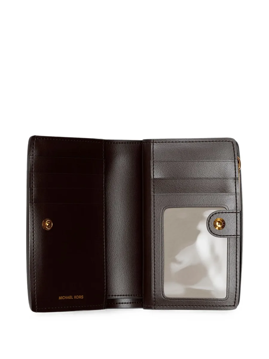 logo-embossed pebbled leather wallet 3