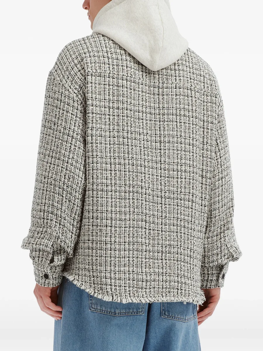 tweed-effect hooded jacket 4