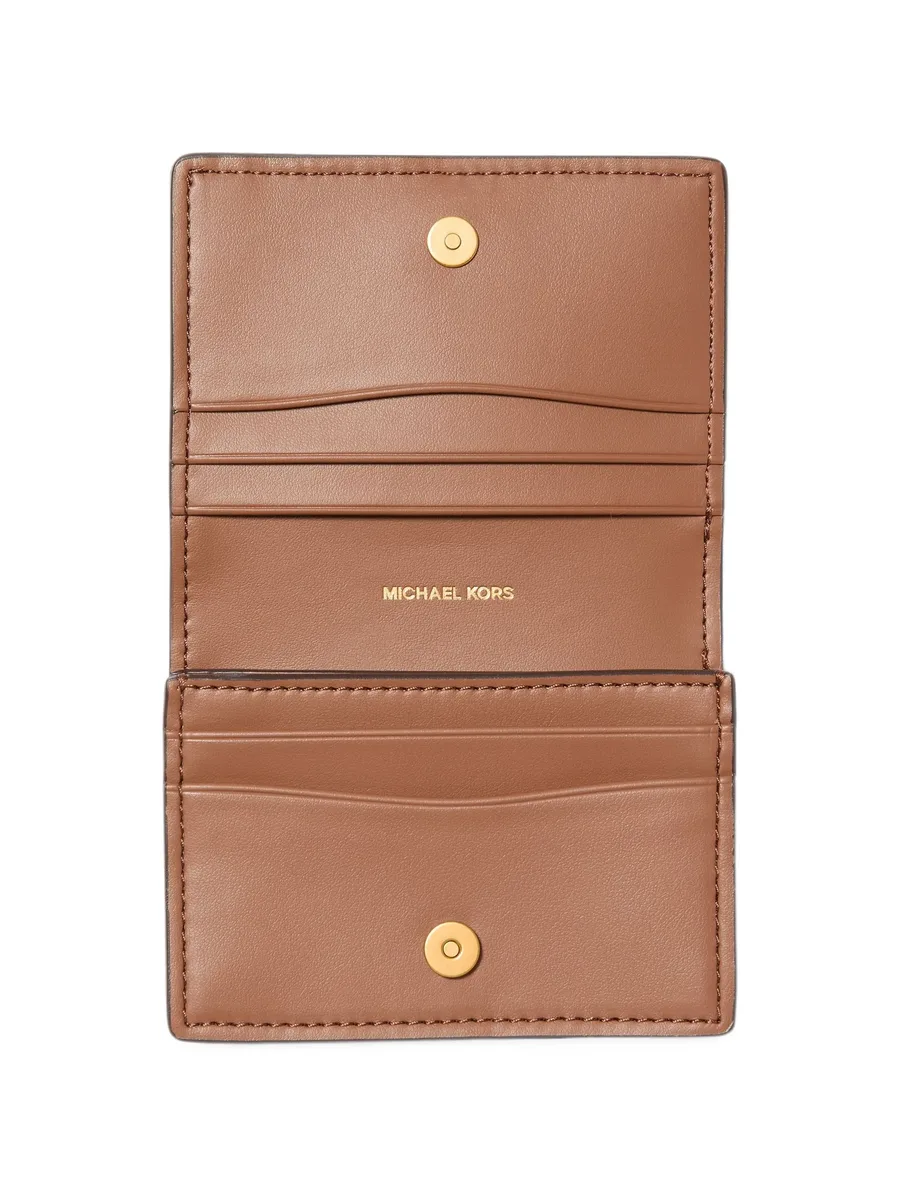 logo-plaque pebbled leather wallet 3