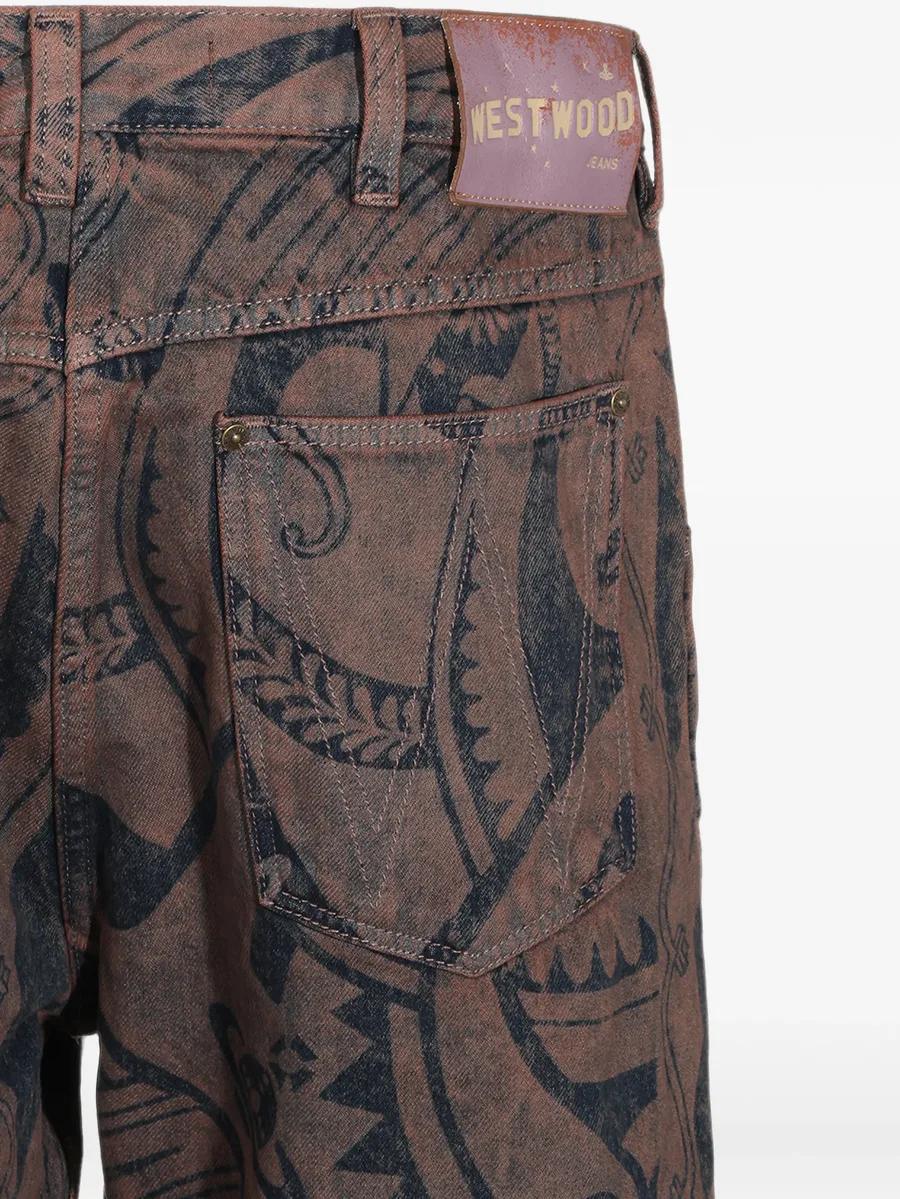 graphic-print jeans 4