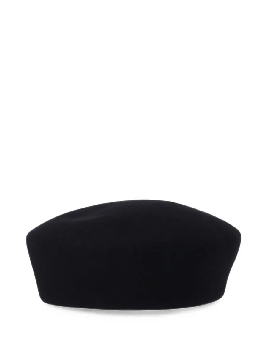 logo-embroidered wool beret 2