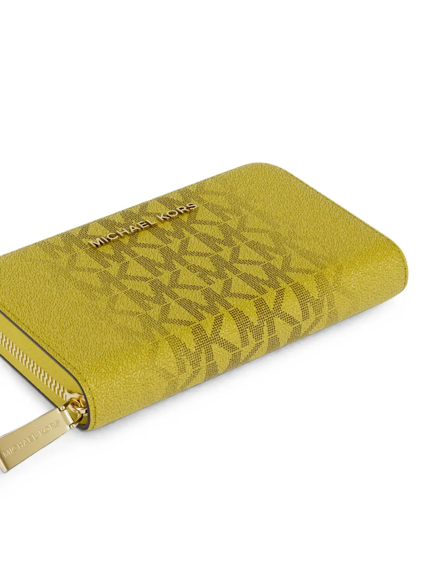 monogram-print zip-around purse 3