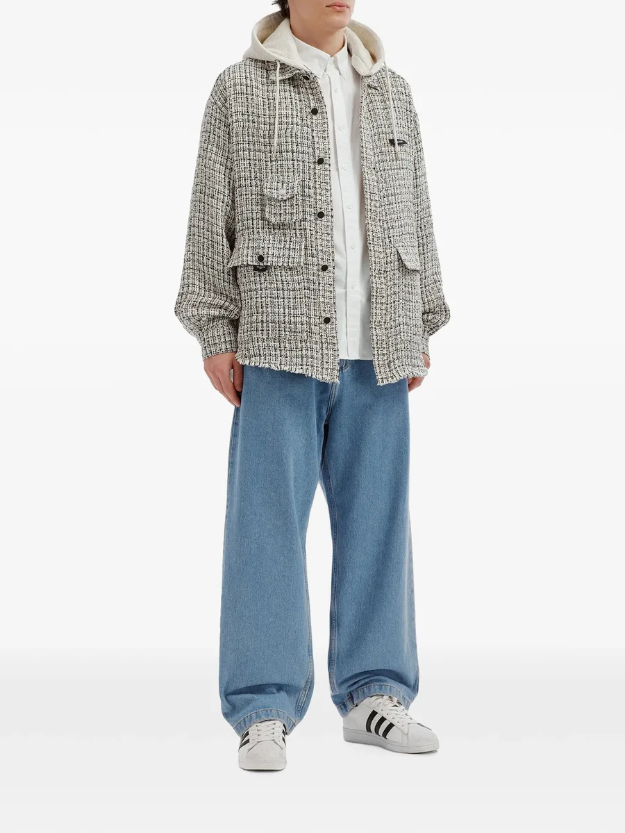 tweed-effect hooded jacket 2