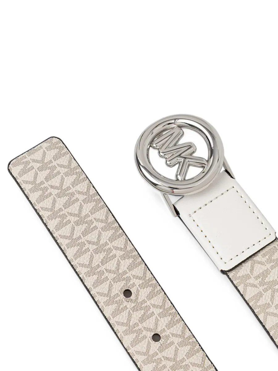 monogram-pattern logo-plaque belt 2