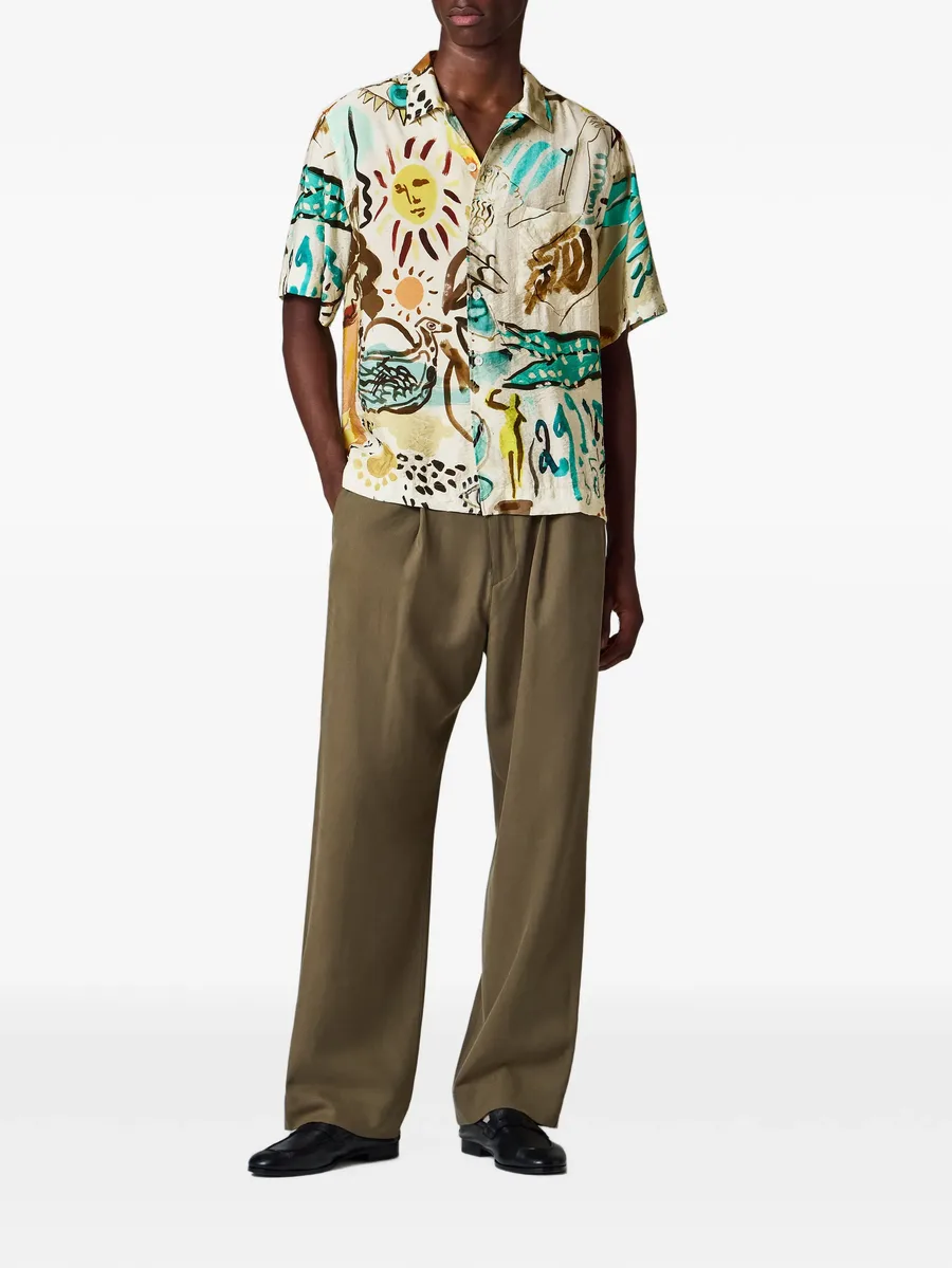 Ink Works print viscose-blend shirt 2
