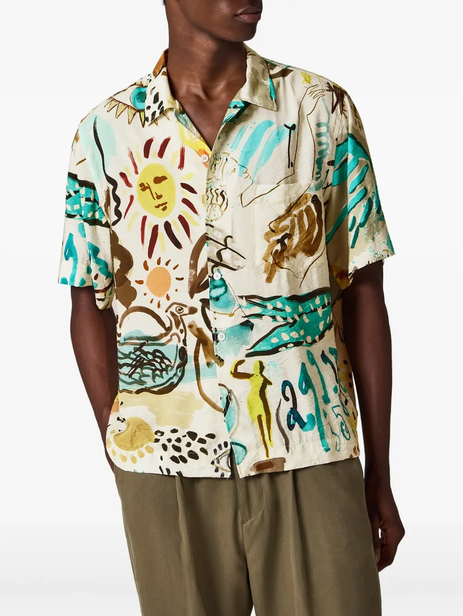 Ink Works print viscose-blend shirt 3