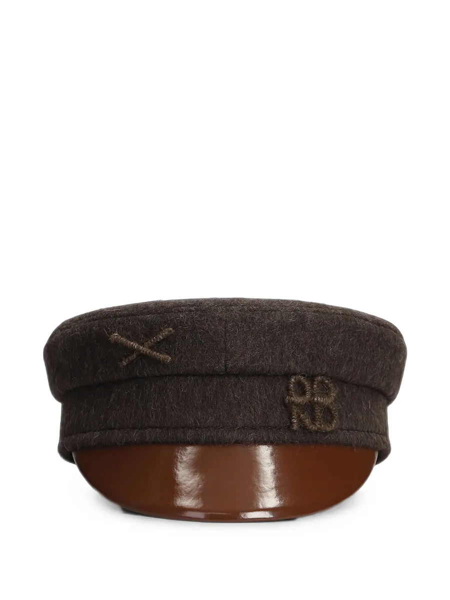 Baker Boy logo-embroidered baker boy hat 1