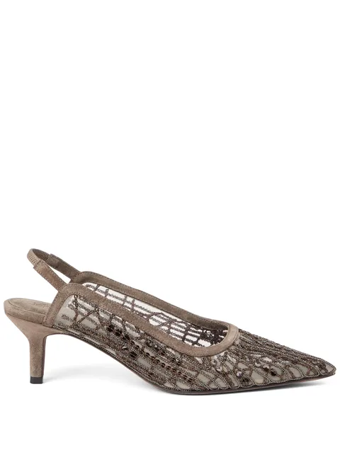 55mm sequin-embellished pumps
