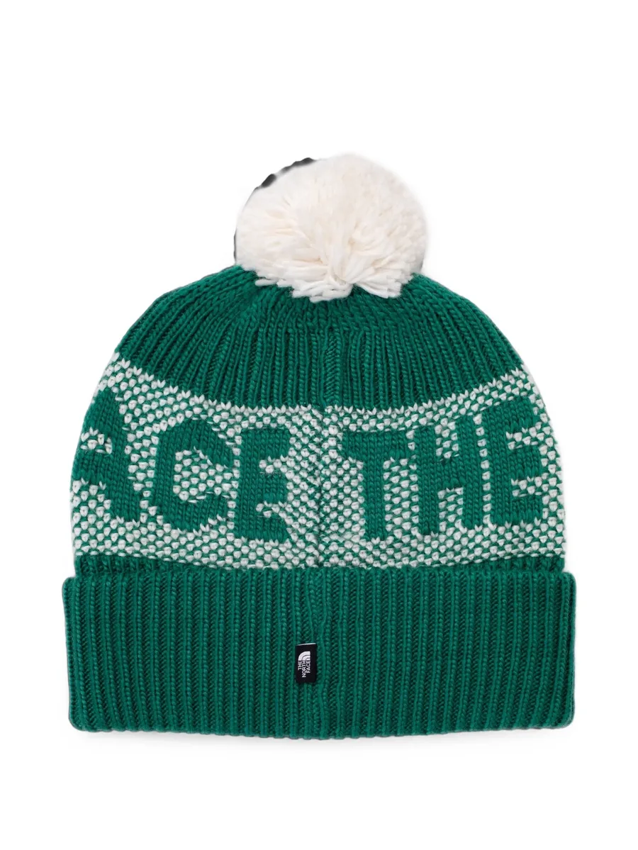 Retro Cabin pompom beanie hat 2