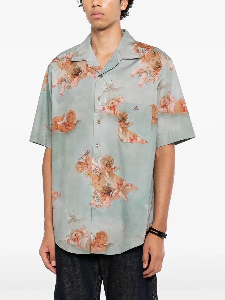 Primavera Cherubs-print shirt 3
