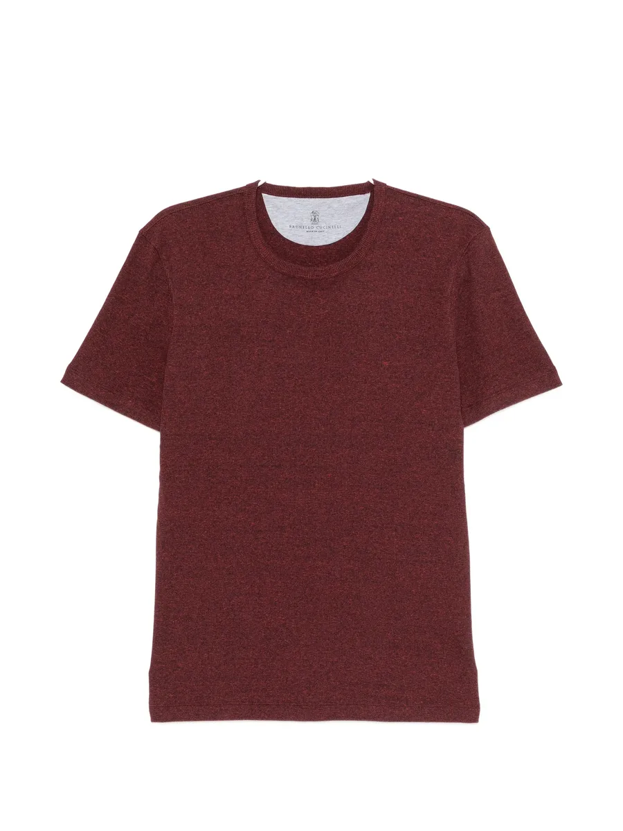 marl-effect crew-neck T-shirt 1