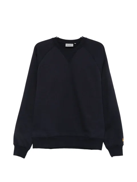 logo-embroidered raglan-sleeve sweater