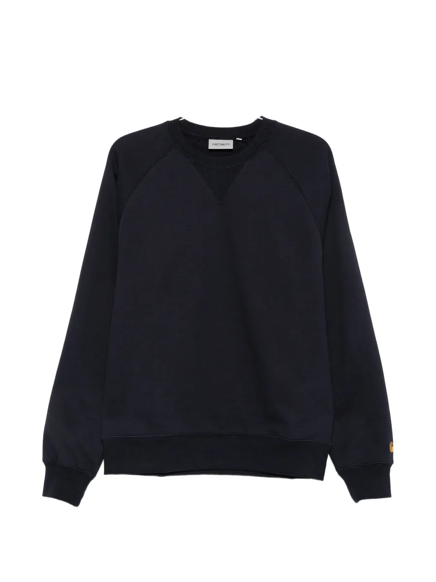 logo-embroidered raglan-sleeve sweater 1