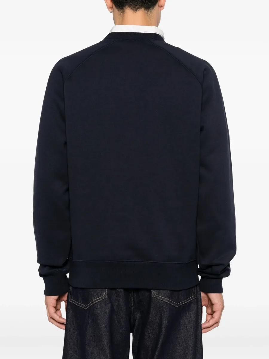 logo-embroidered raglan-sleeve sweater 4