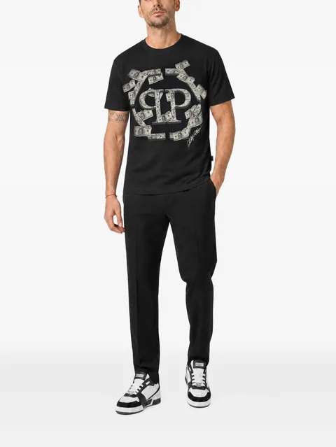 round neck T-shirt dollar Hexagon