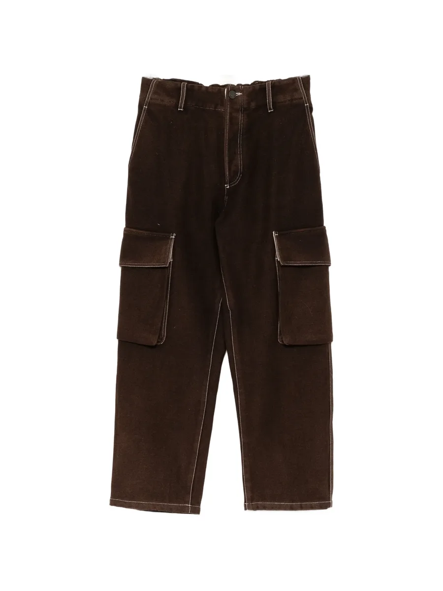 contrast-stitch cargo pants 1
