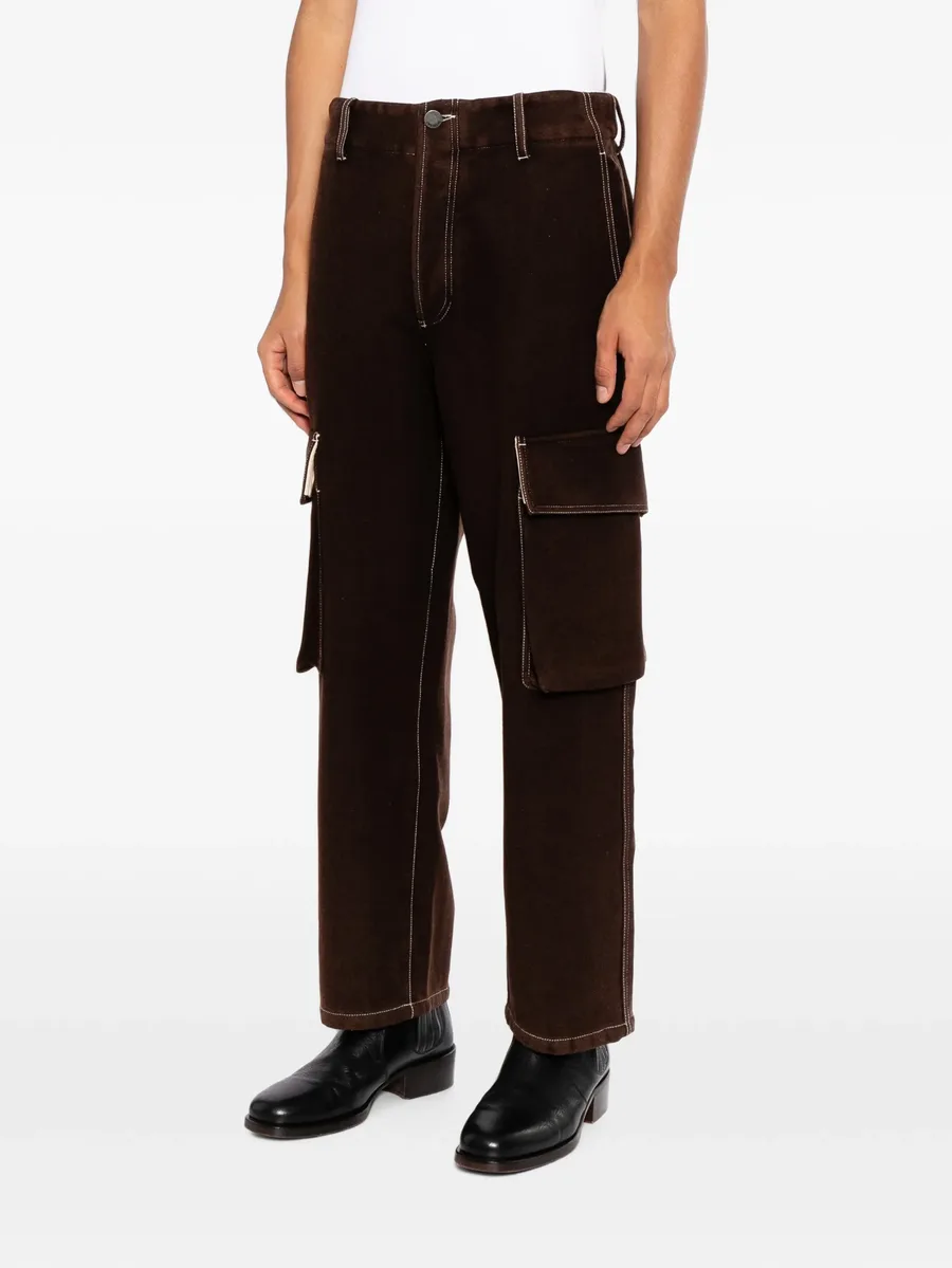 contrast-stitch cargo pants 3