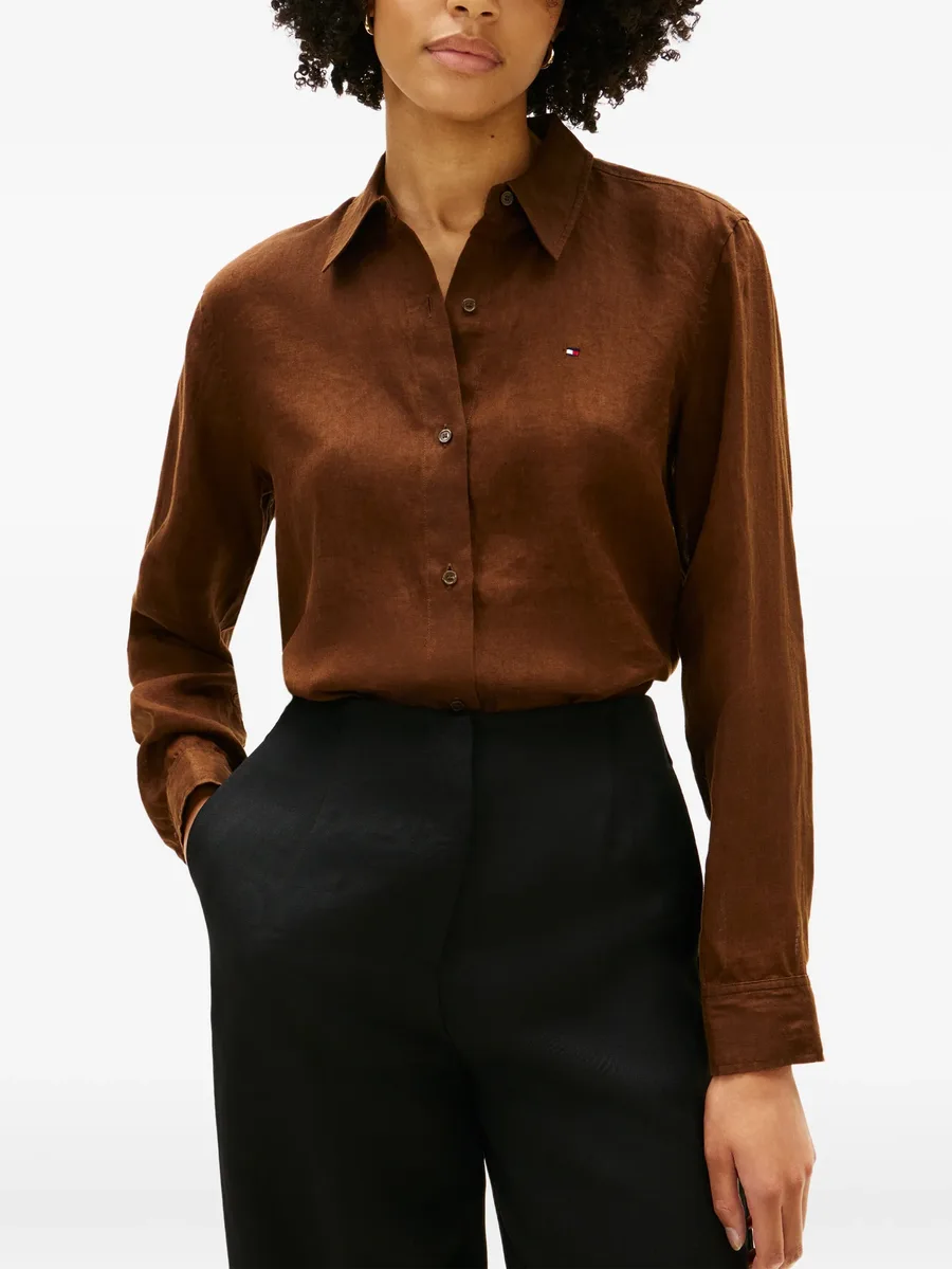 logo-embroidered button-down shirt 3