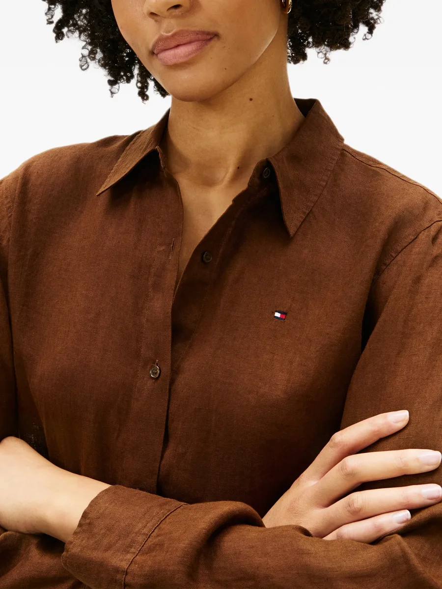 logo-embroidered button-down shirt 6