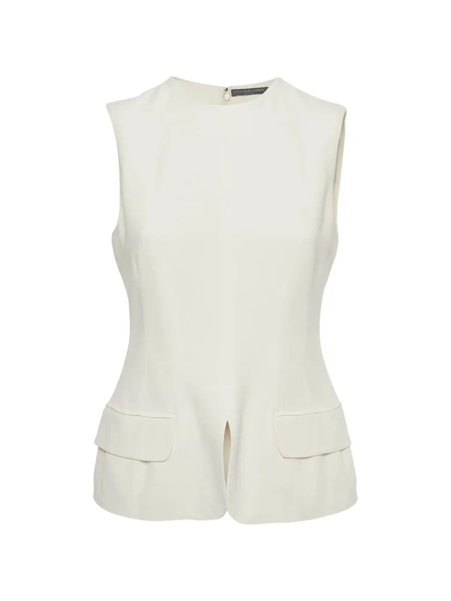 sleeveless fitted top 1
