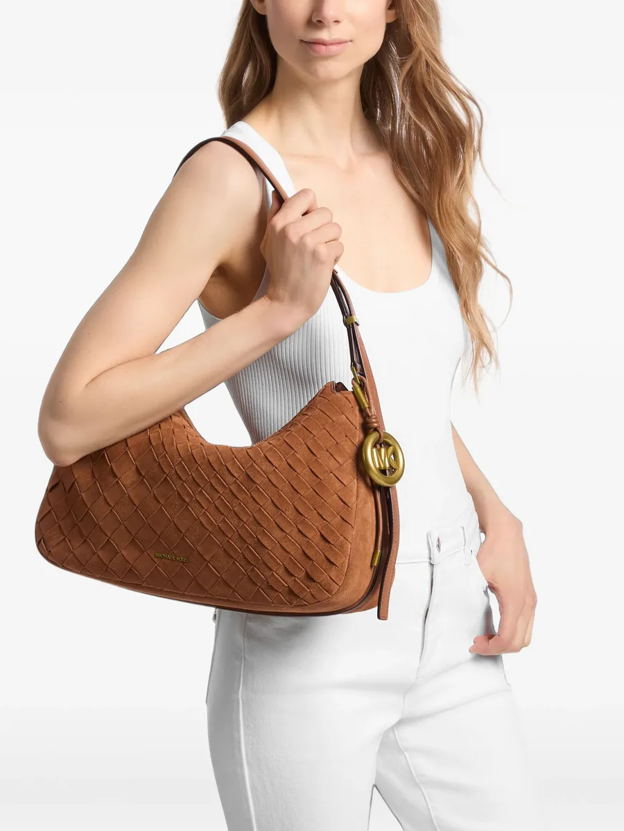 woven leather shoulder bag 2