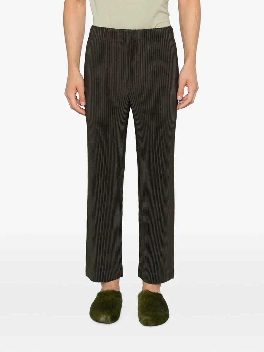 pleated side-stripe trousers 1