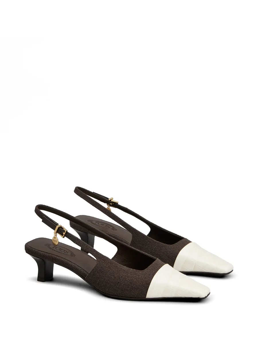 croc-effect slingback pumps 3