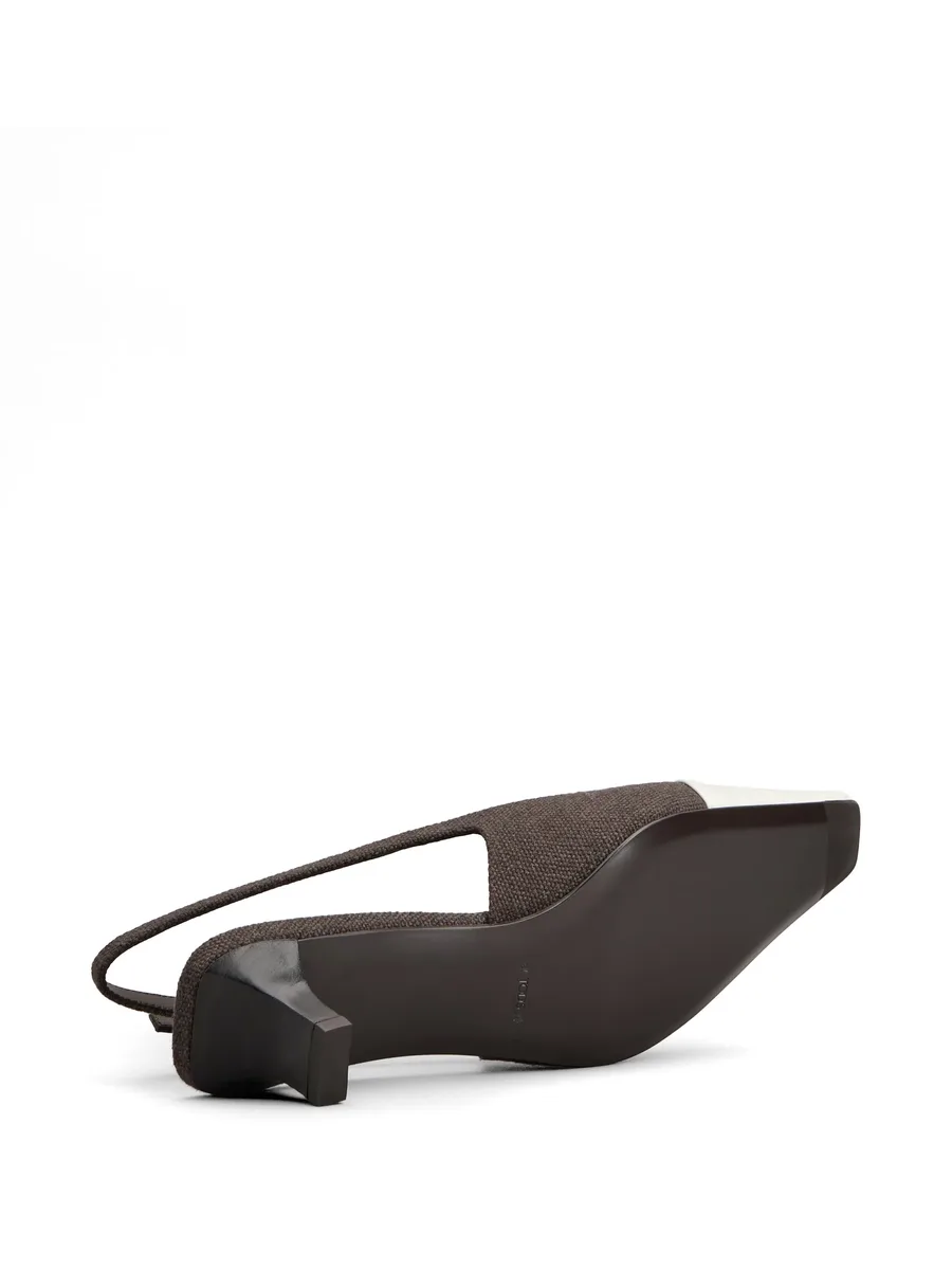 croc-effect slingback pumps 7