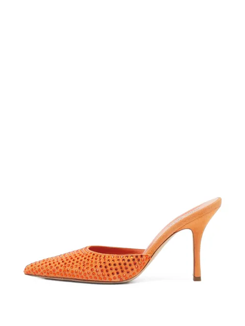 Hollywood crystal-embellished mules