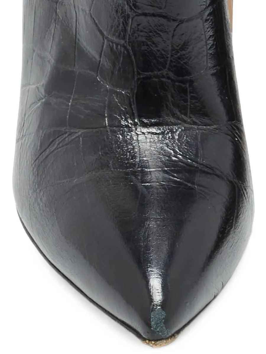 croc-embossed knee-high boots 5