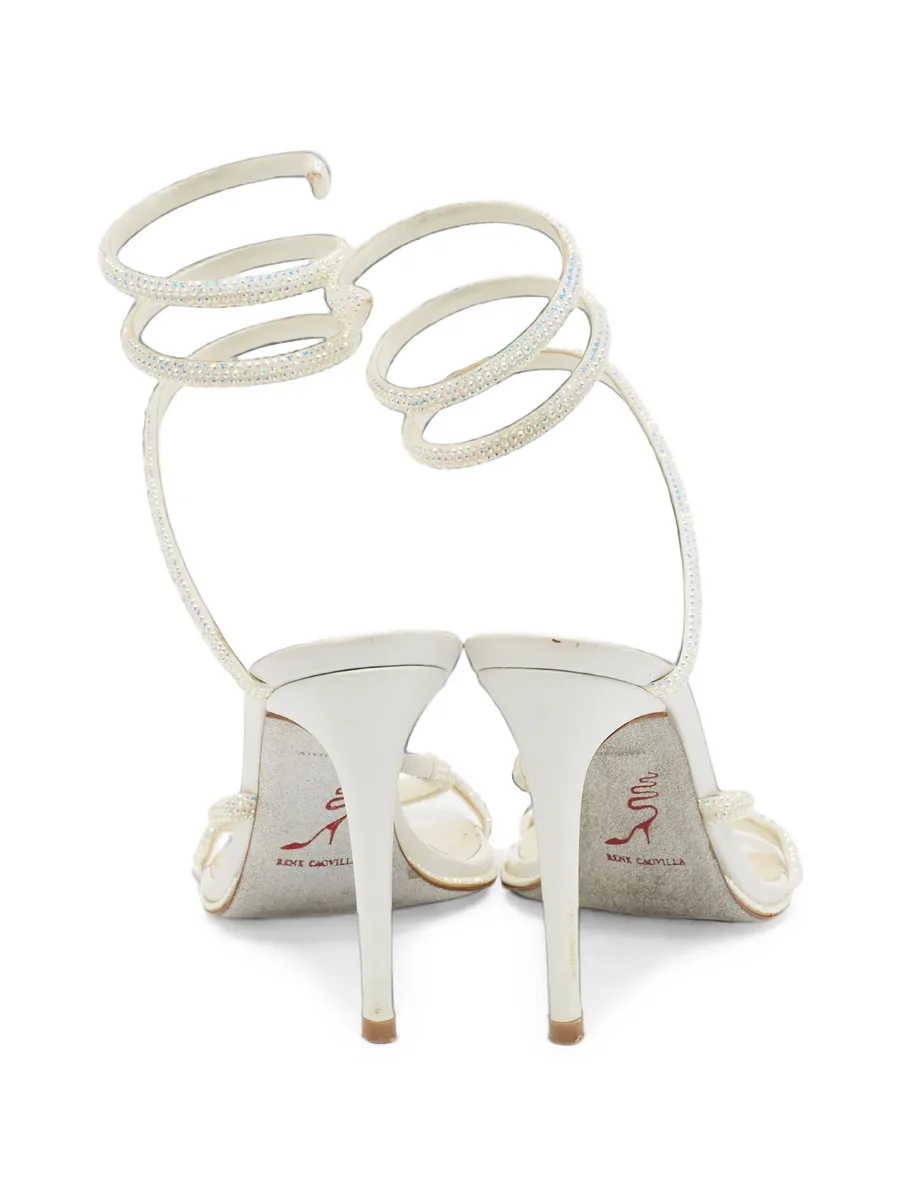 crystal-embellished ankle-wrap sandals 2