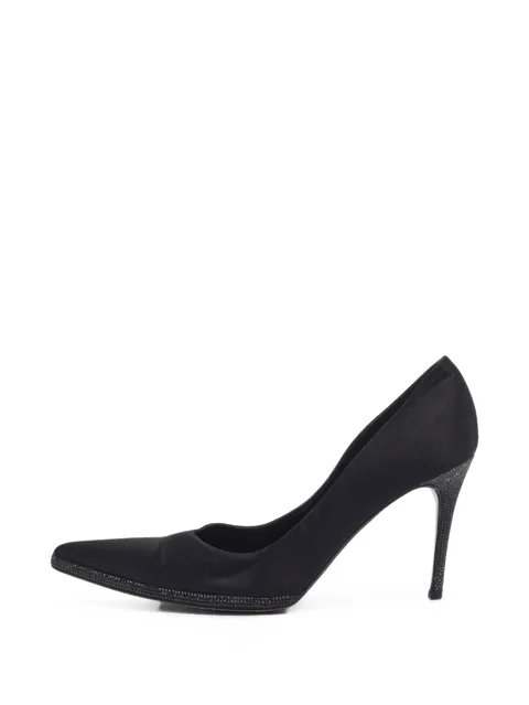 crystal-embellished pointed-toe pumps