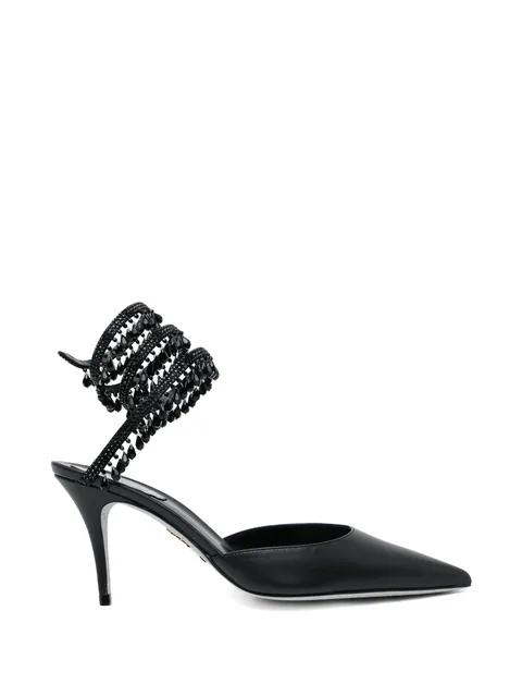 80mm crystal-embellished pumps