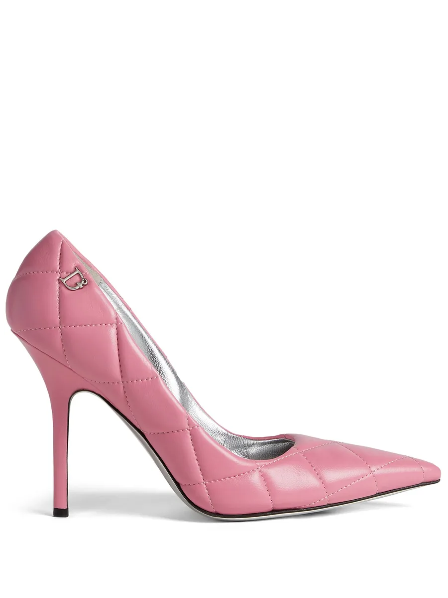 100mm quilted leather pumps 2