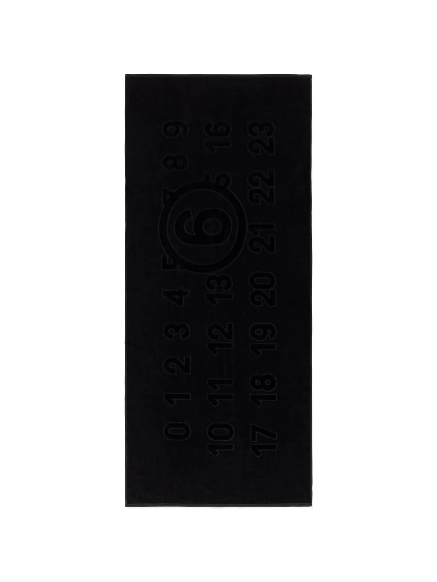 Numeric logo-embossed beach towel 1