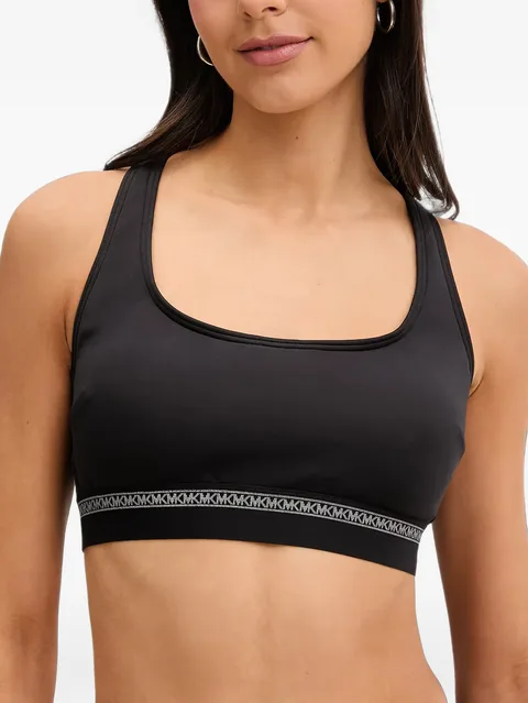 logo-tape bikini top