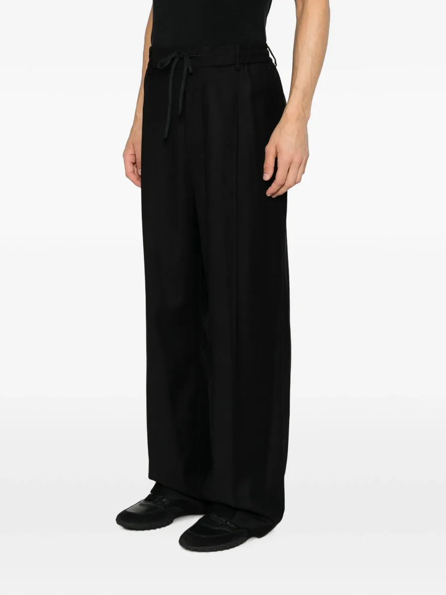 drawstring-waist wide-leg trousers 2