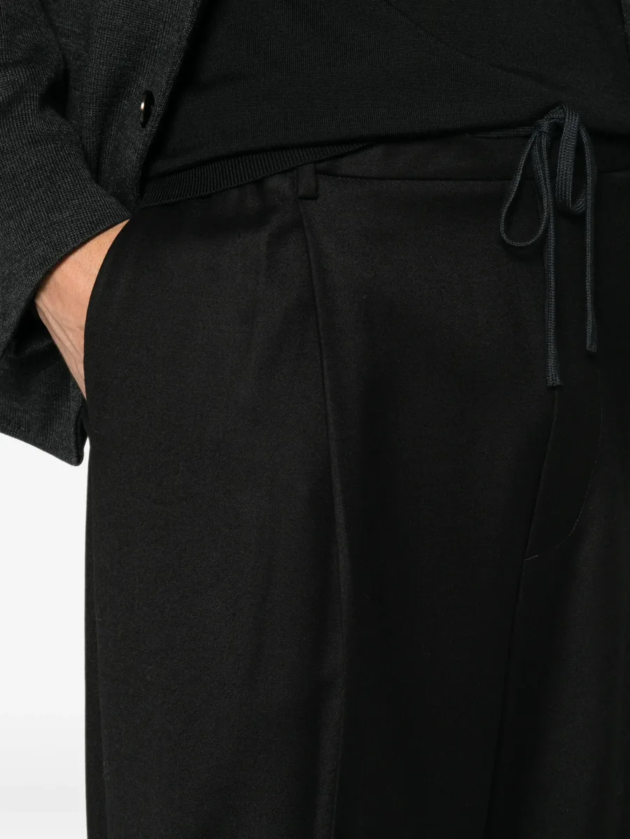 drawstring-waist wide-leg trousers 4