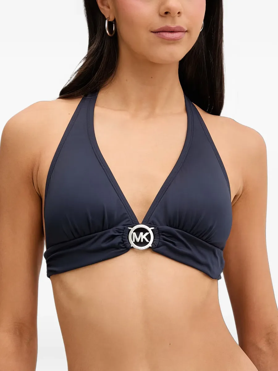 logo halter bikini top 1