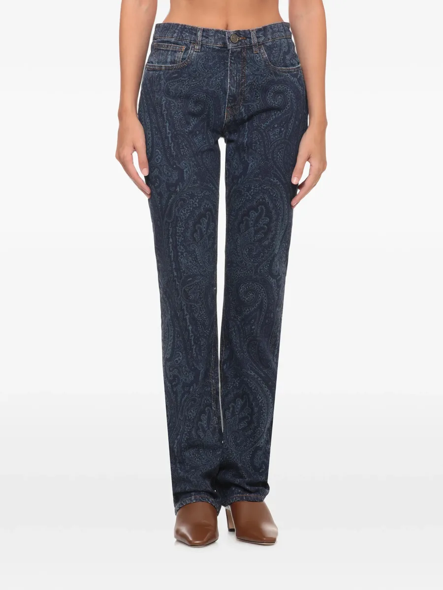 paisley-print jeans 1