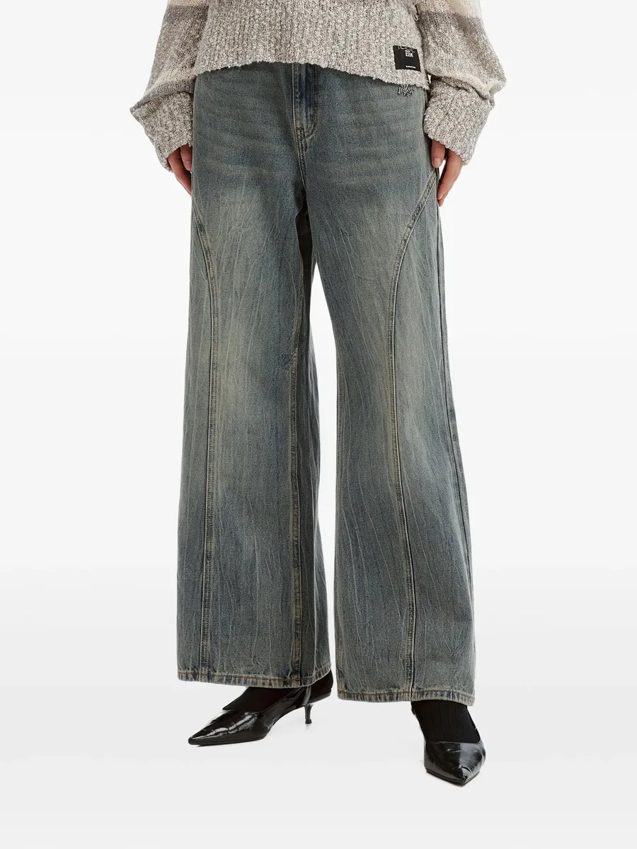 seam-detail wide-leg jeans 3