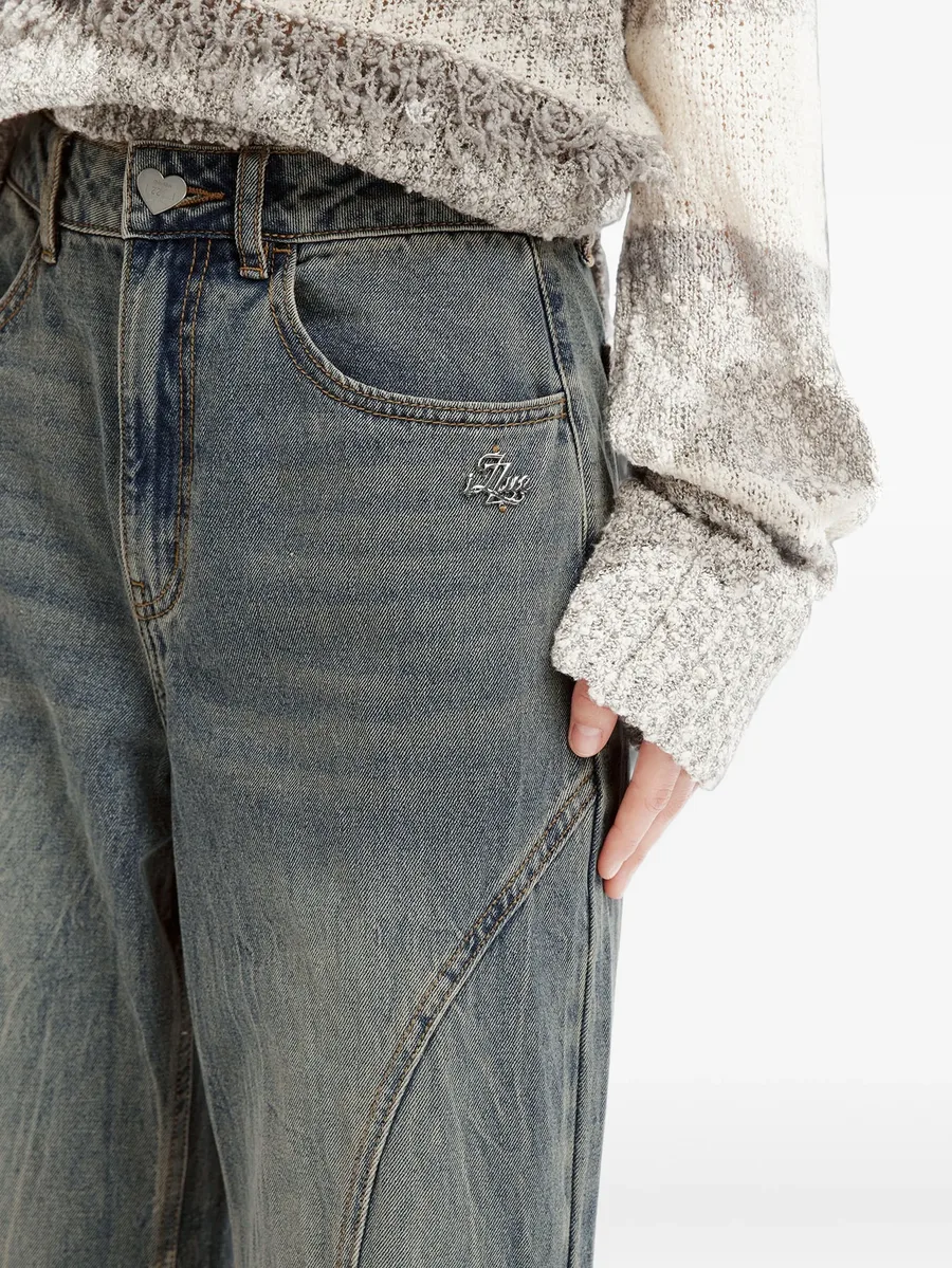 seam-detail wide-leg jeans 5