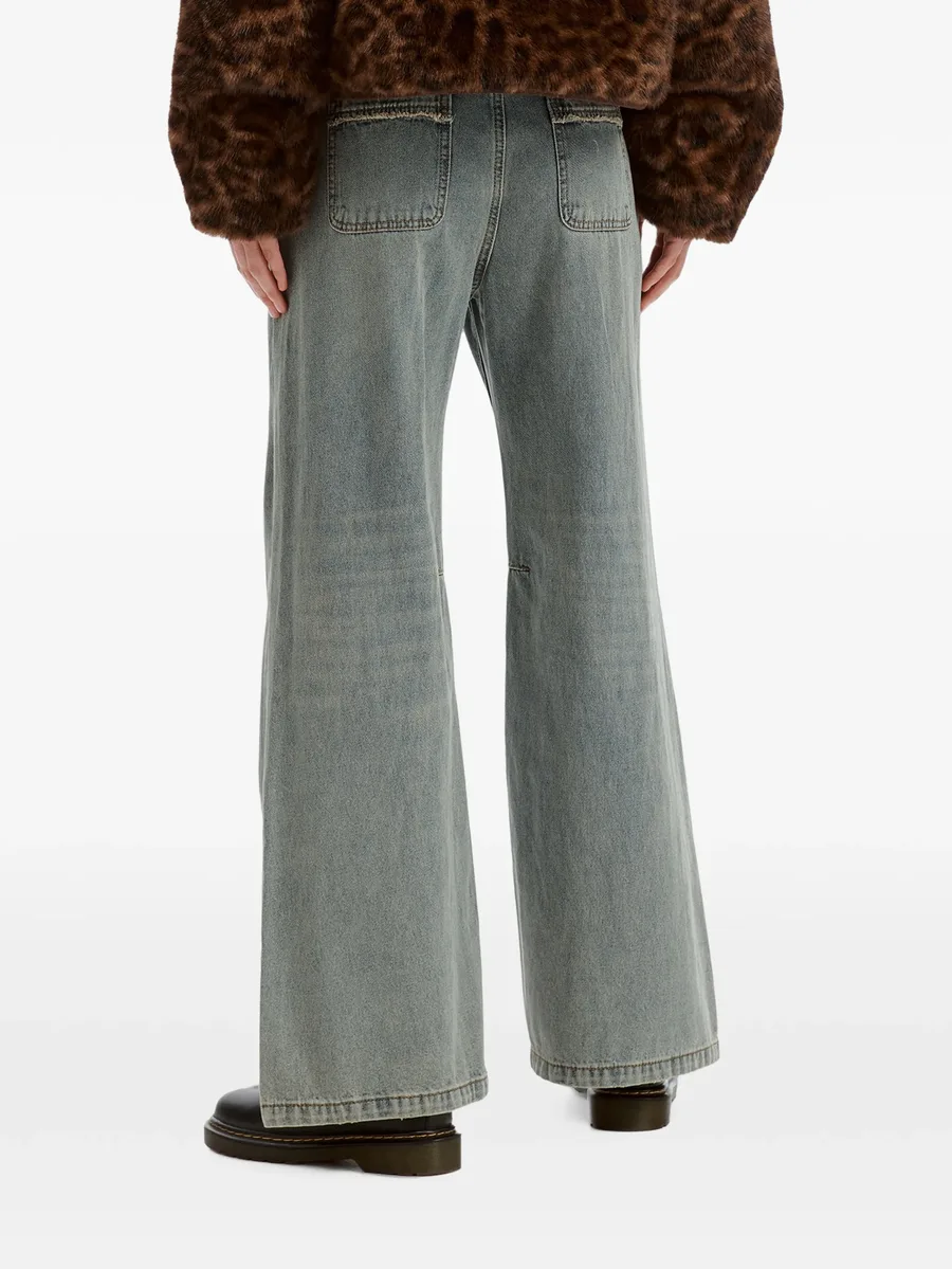 distressed wide-leg jeans 4