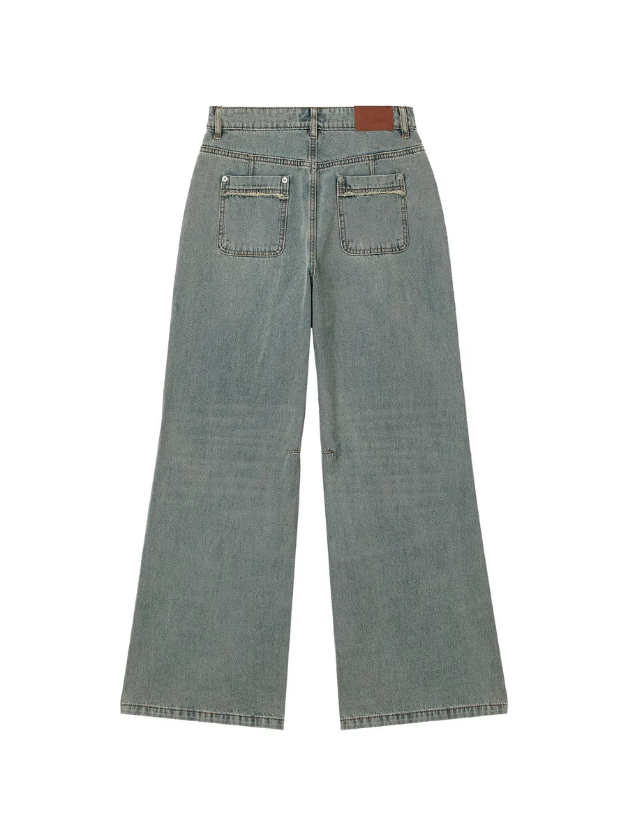 distressed wide-leg jeans 6