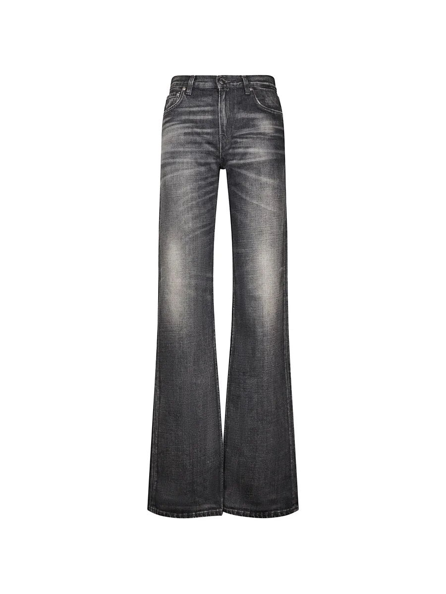 faded flared-leg jeans 1